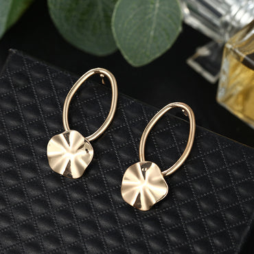 Irregular Oval Earrings Temperament Cold Wind Earrings