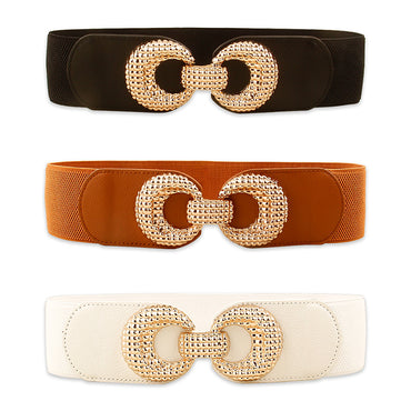 Fashionable loose tight weave female girdle elastic contracted tie-in overcoat dress single circle female waist seal