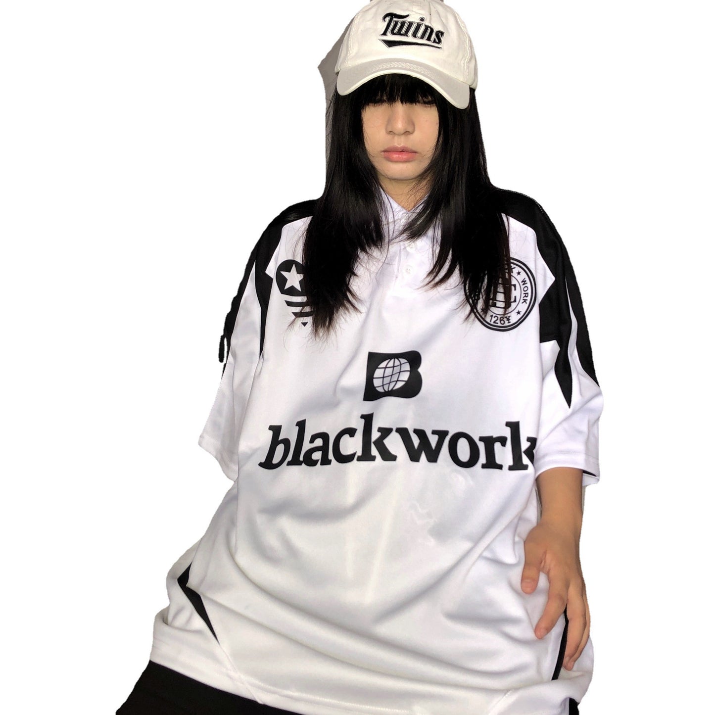 Retro Embroidered Letter Loose Half Sleeve T-shirt