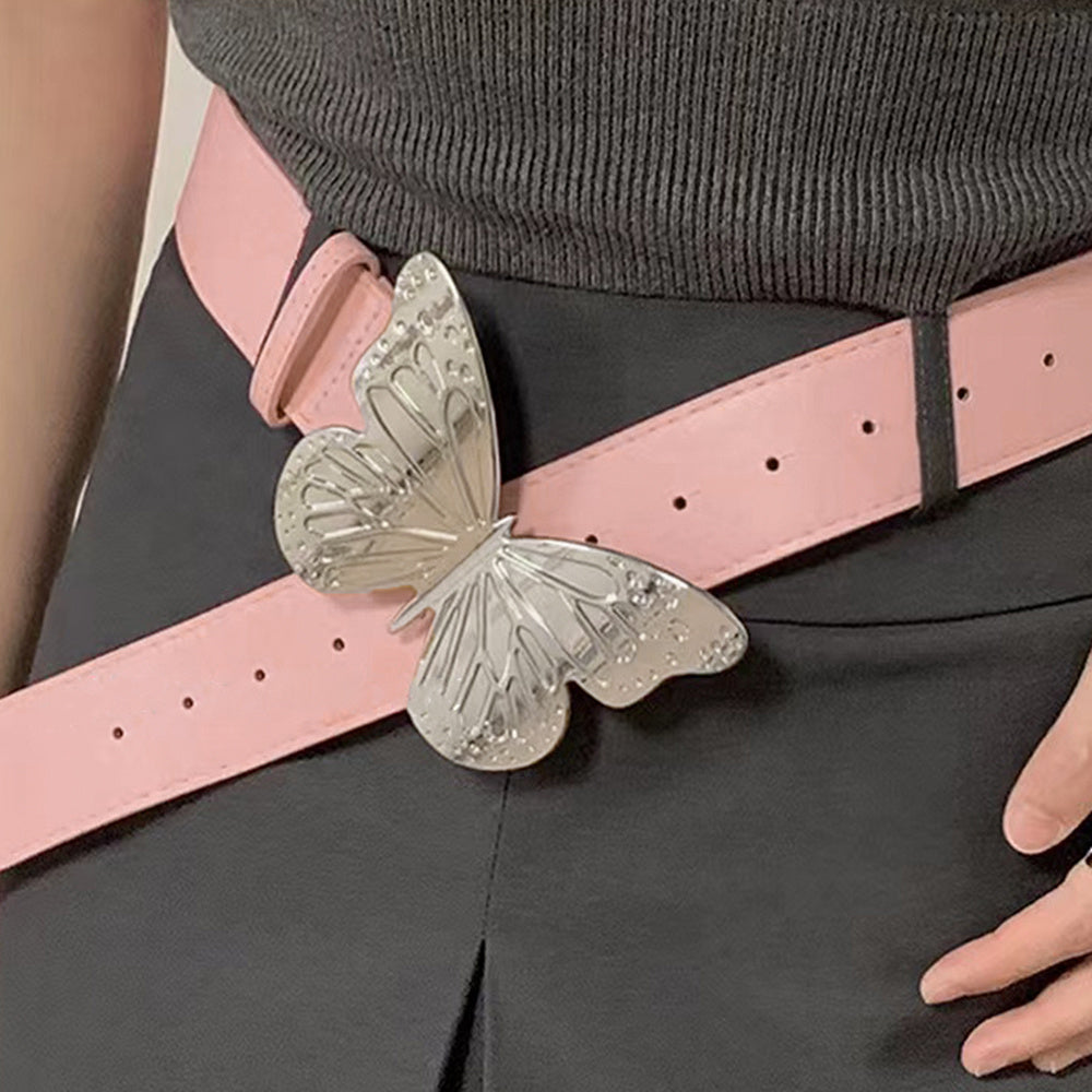 Women's Metal Large Butterfly Belt Simple Vintage Belt Sweet Trend Accessory