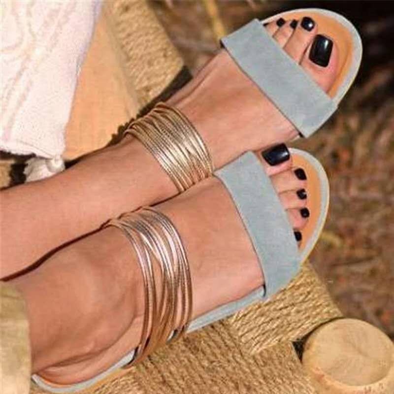Large Size Women's Flat Sandals Slippers