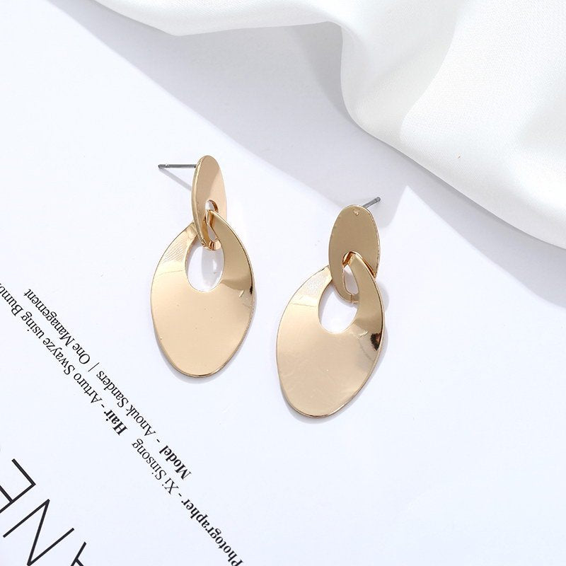 Hollow Double Hoop Earrings