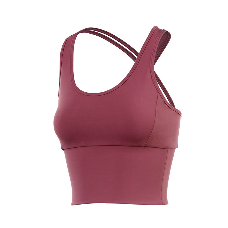 Sexy cross back sports bra