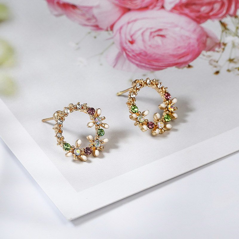 European And American Style Wreath Earrings
