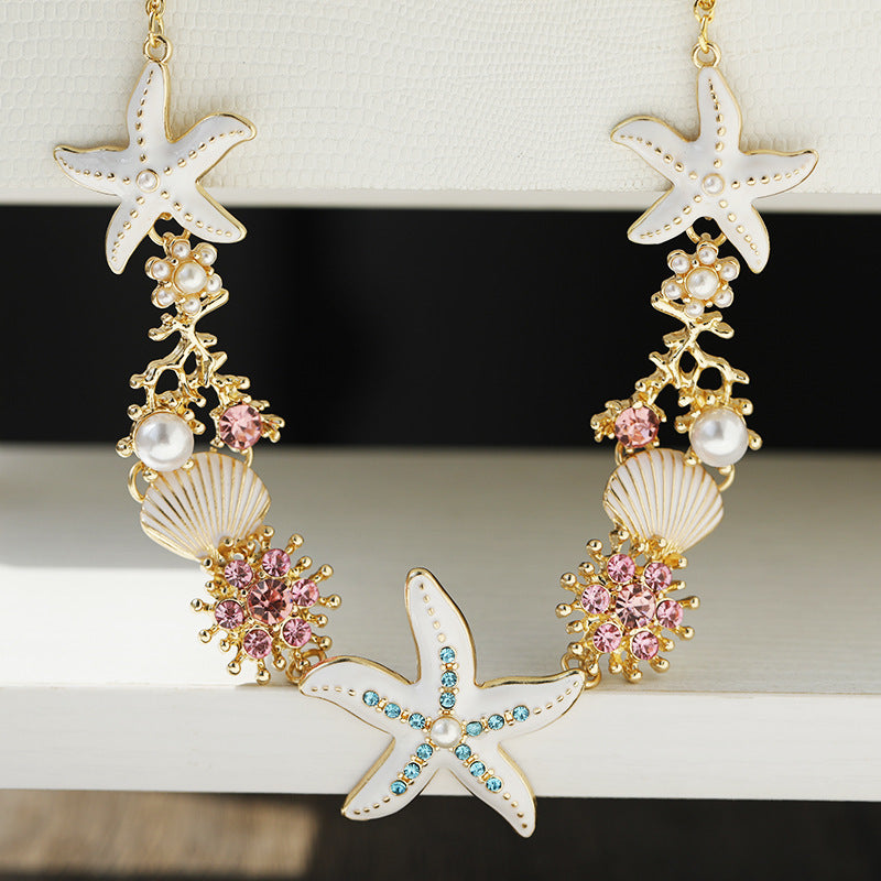 Fashion Starfish Shell Clavicle Chain Female - Chic Angle