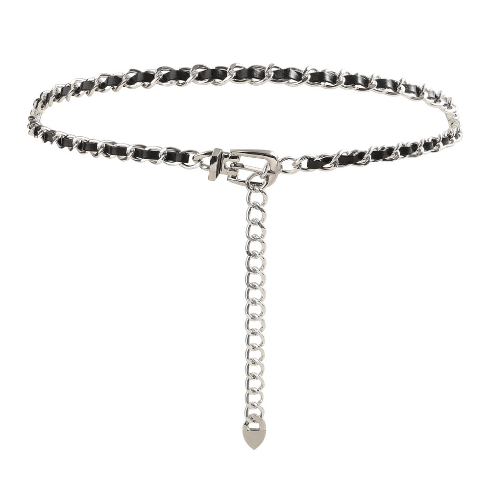 High Sense Waist Chain Metal Lady Versatile Decorative Belt Thin Chain With Skirt Suit Belt Body Chain