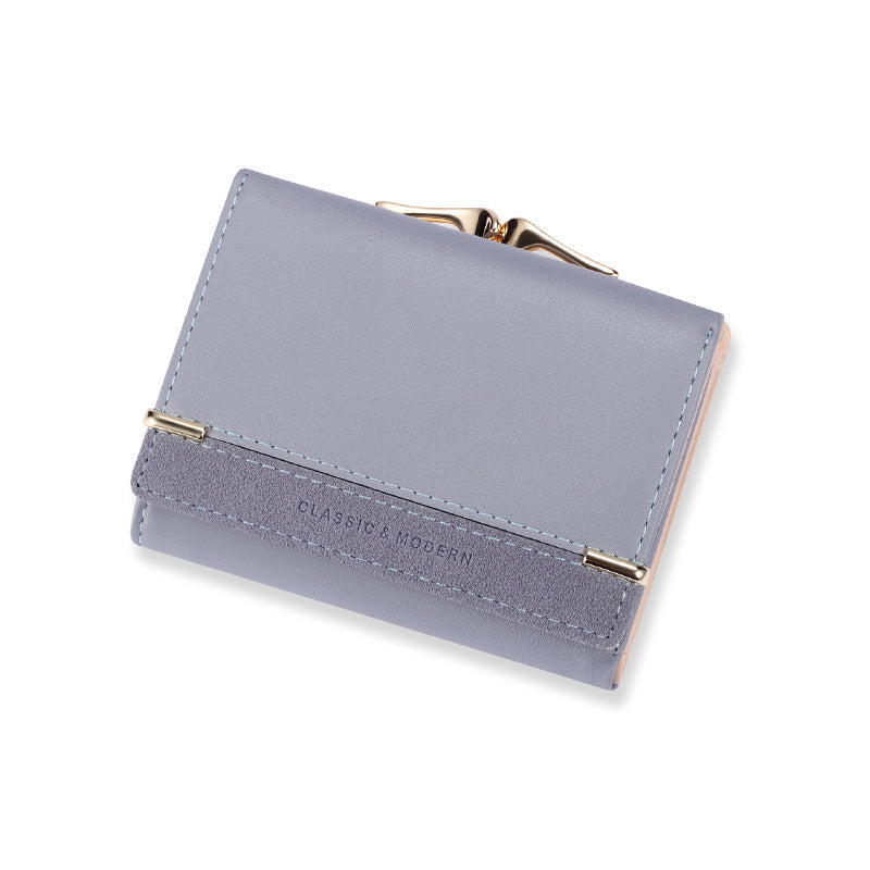 Vintage Women's Short Frosted Korean Version Zero Wallet