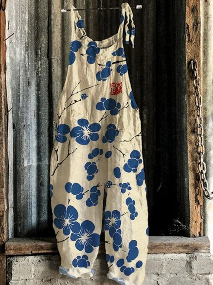 Summer Sweet Printed Retro Women's Jumpsuit