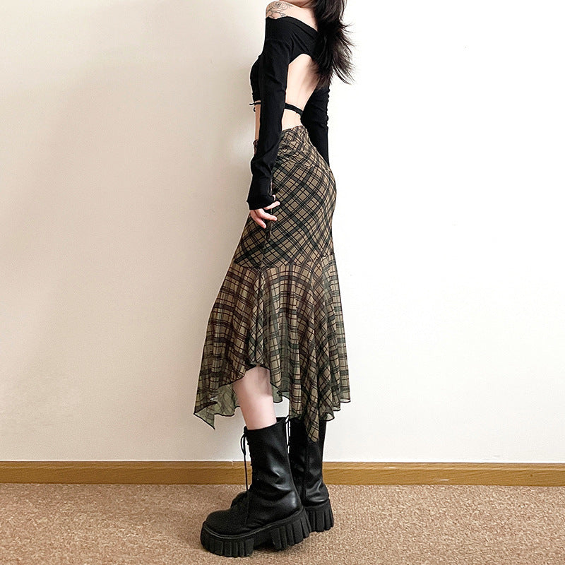 Women's Clothing Solid Color Slim Skirt