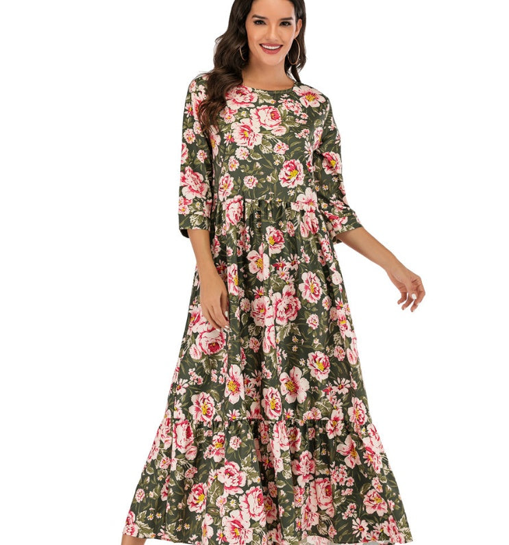 new polka dot print maxi dress