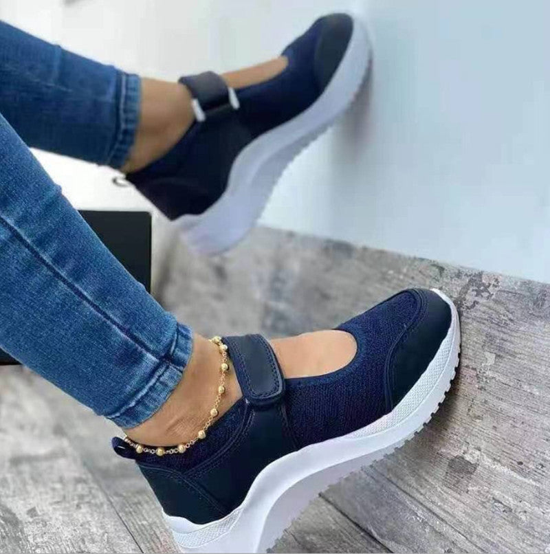 Wedge Velcro Casual Plus Size Sports Women's Shoes
