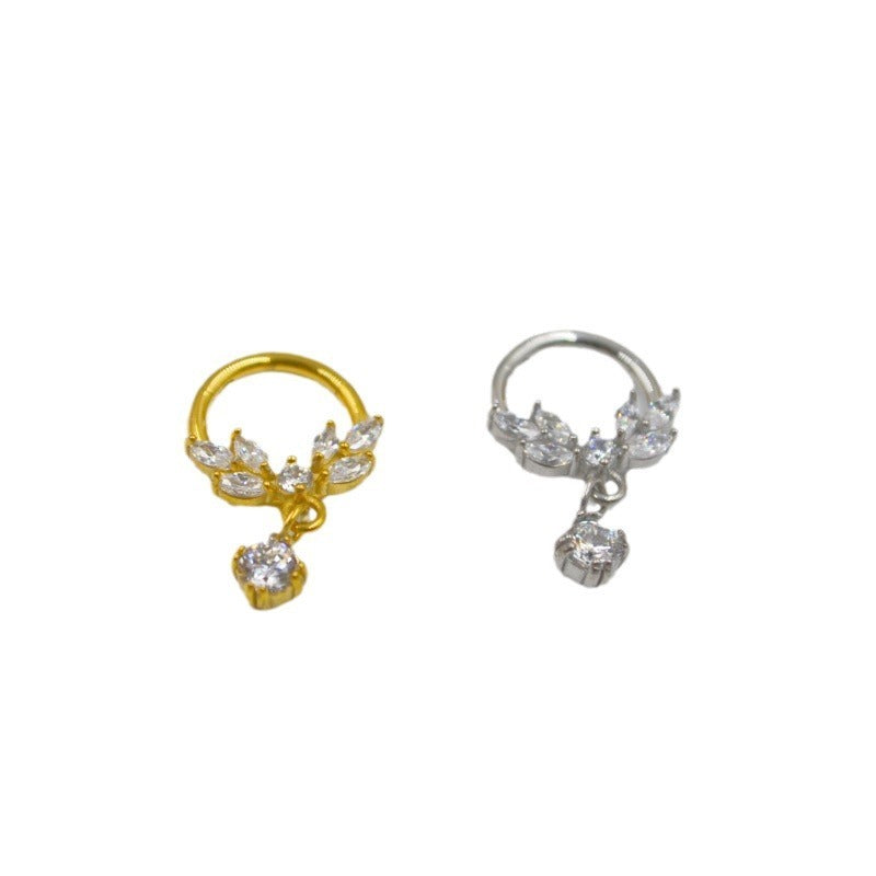 316L Medical Steel New Zircon Nasal Septum Nail