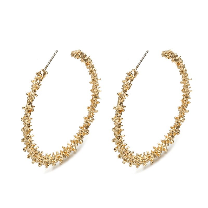 European And American Style Circle Burr Earrings