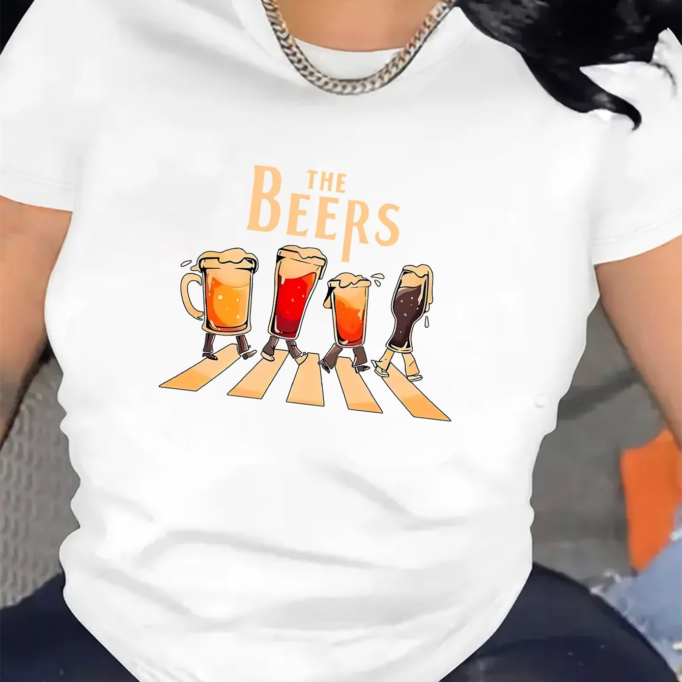 3D Digital Printed Casual Round Neck Short Sleeved Shirt