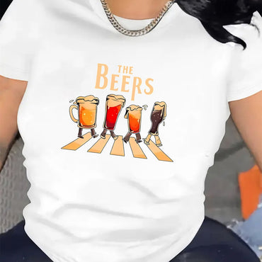 3D Digital Printed Casual Round Neck Short Sleeved Shirt