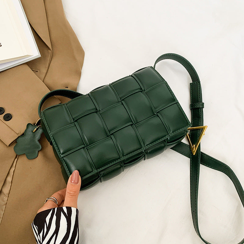 Bag Autumn Winter New Women's Bag Ins Woven Single Shoulder Bag