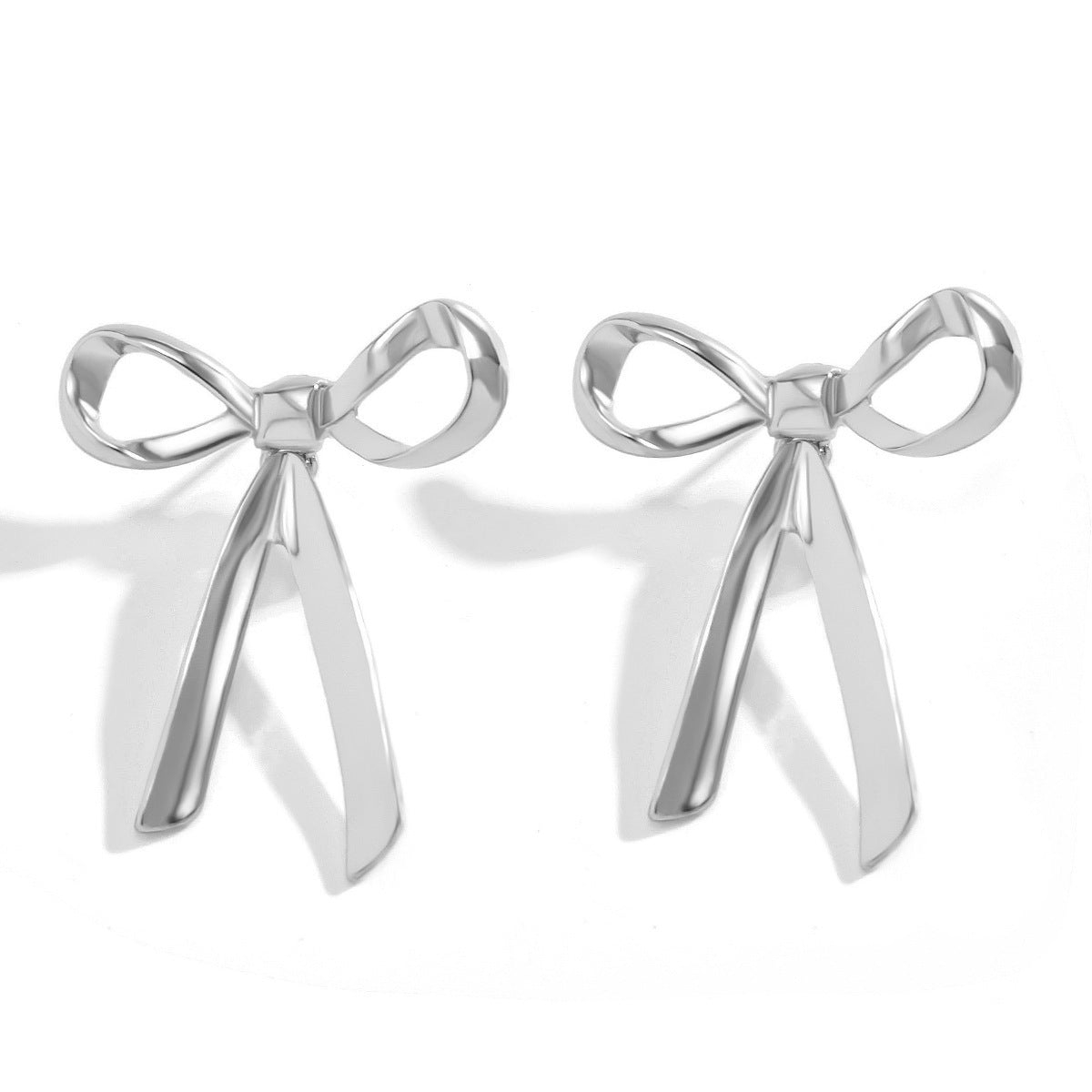 Fashion Personality Metal Bow Stud Earrings