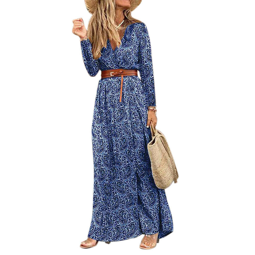 Seaside Beach Vacation Simia Printed Ladies Dress