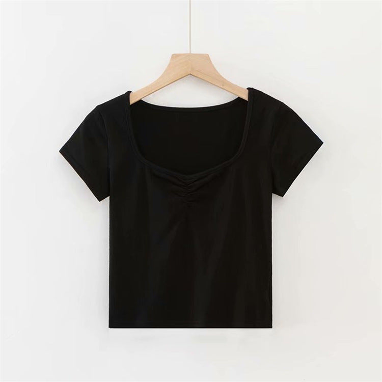 Women's Summer Midriff-baring Short Tight Short-sleeved Top
