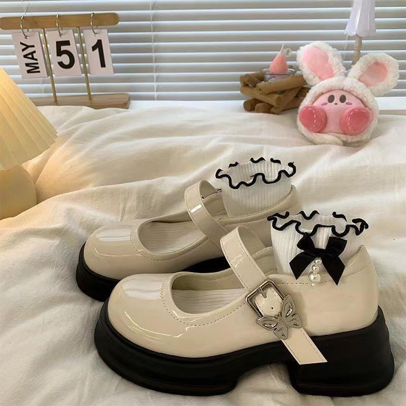 Women's Leather Shoes Summer Thin British Style