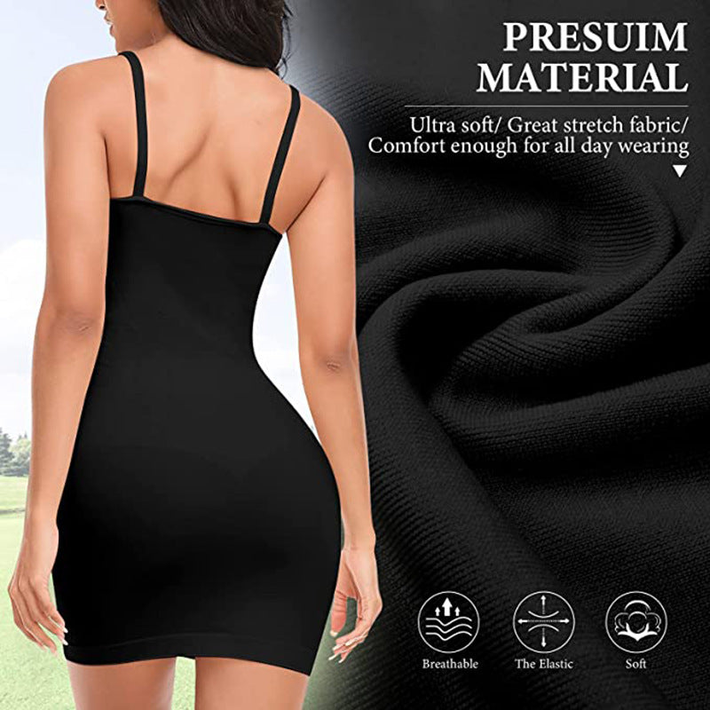Corset Sling Bottoming Waist-tight Hip-wrapped One-piece Plus Size Dress