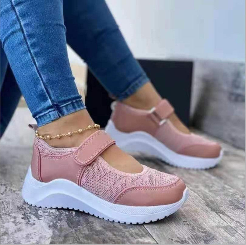 Wedge Velcro Casual Plus Size Sports Women's Shoes