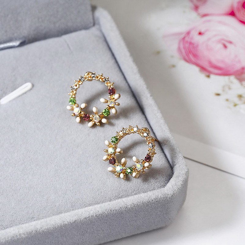 European And American Style Wreath Earrings