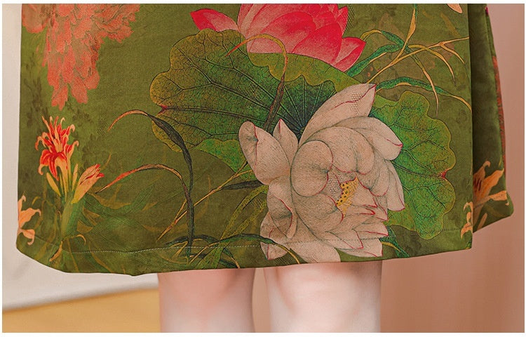 Summer Chinese Vintage Cheongsam National Style Dress