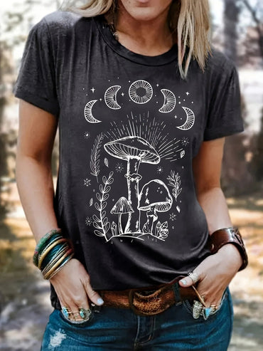 3D Printed T-shirt Women's Short Sleeve New - Chic Angle