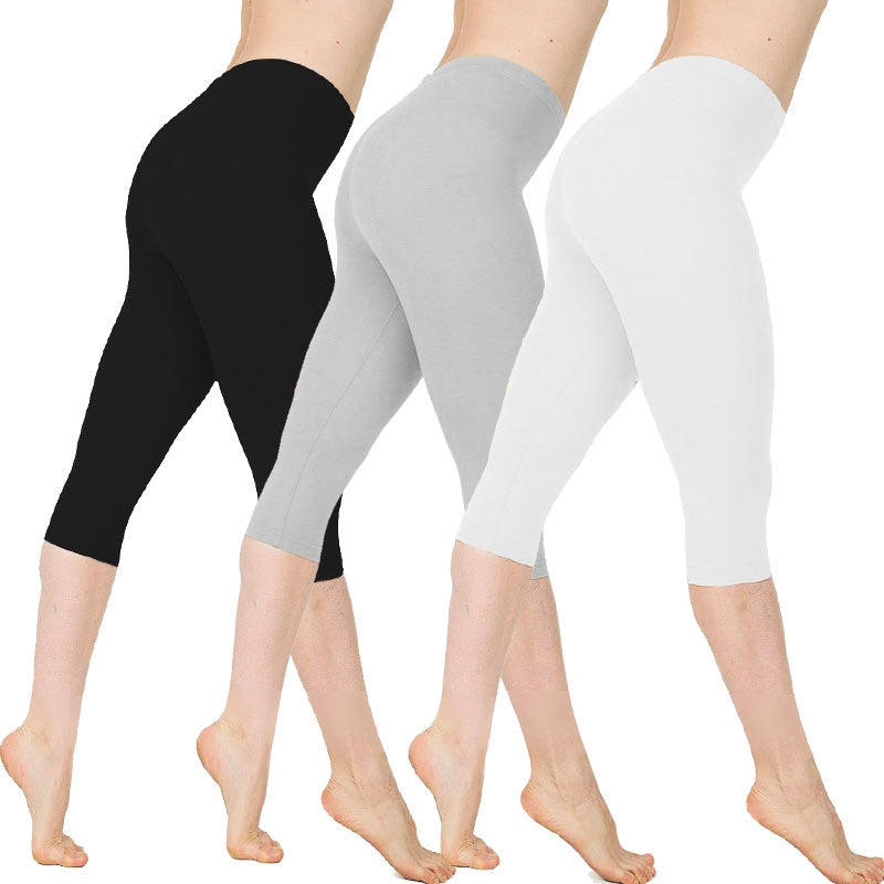 Large size solid color low-rise bottoming pants