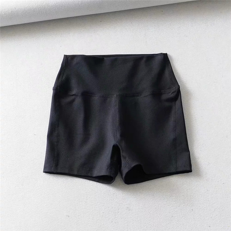 High waist ladies yoga shorts