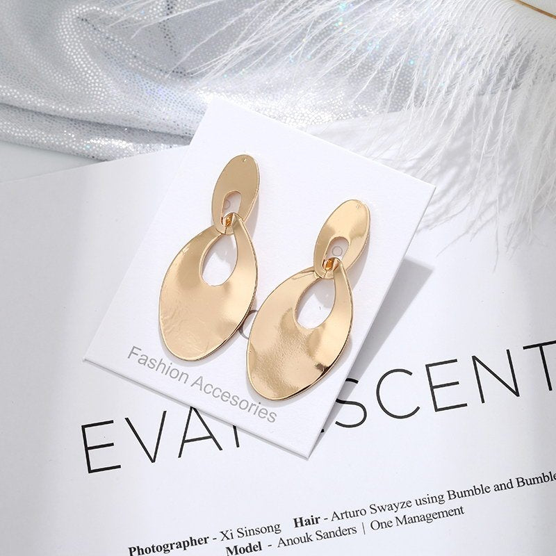 Hollow Double Hoop Earrings