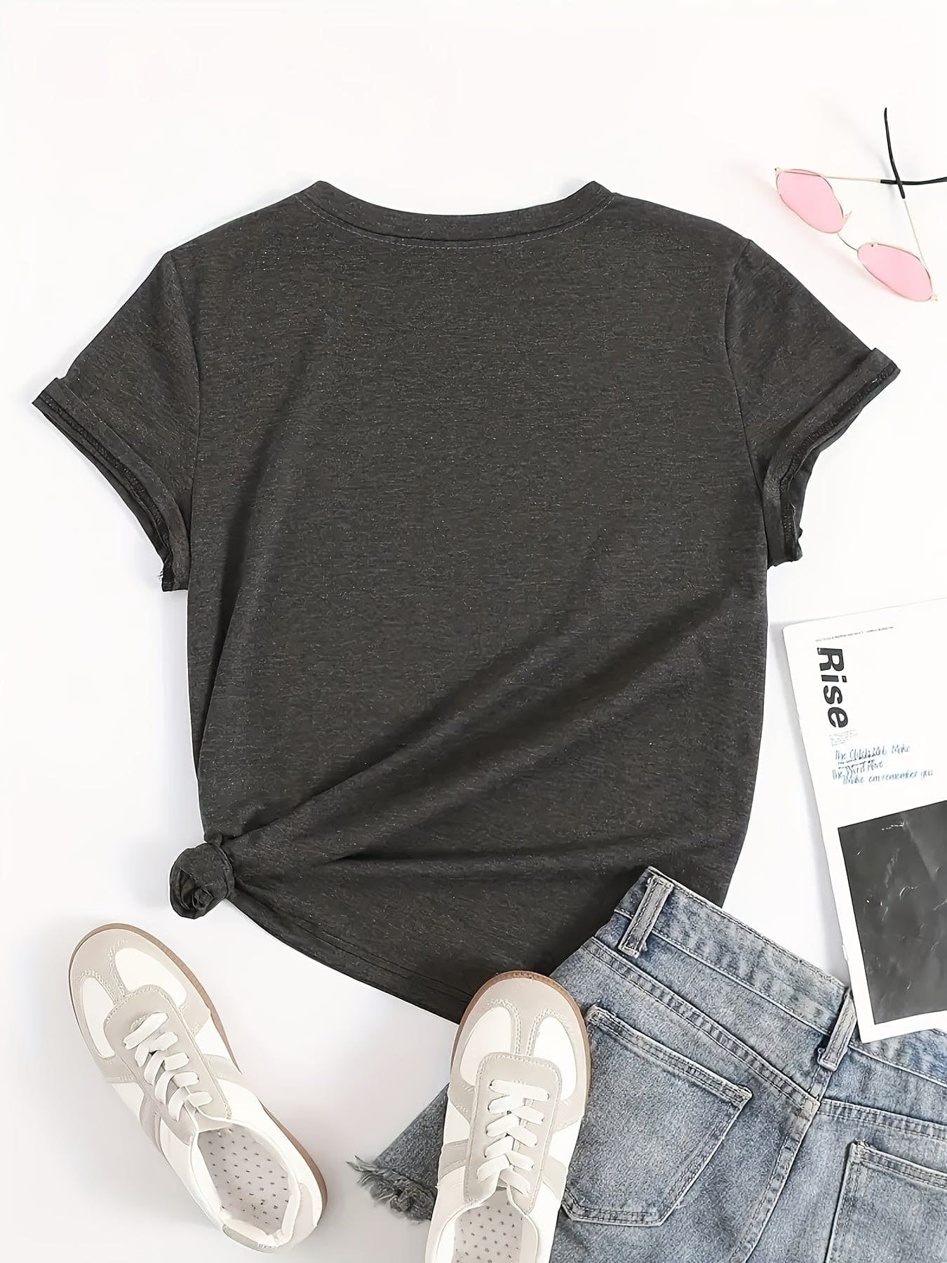 3D Printed T-shirt Women's Short Sleeve New - Chic Angle
