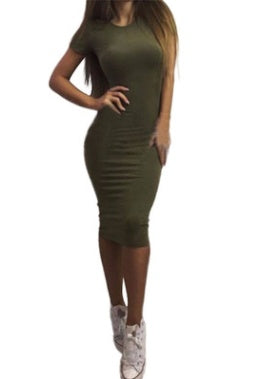 speed sells wish explosion fashion new hot sale package hip single piece ladies short sleeve summer dress