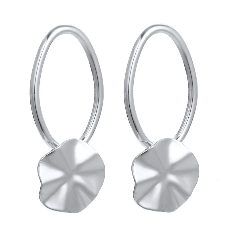 Irregular Oval Earrings Temperament Cold Wind Earrings