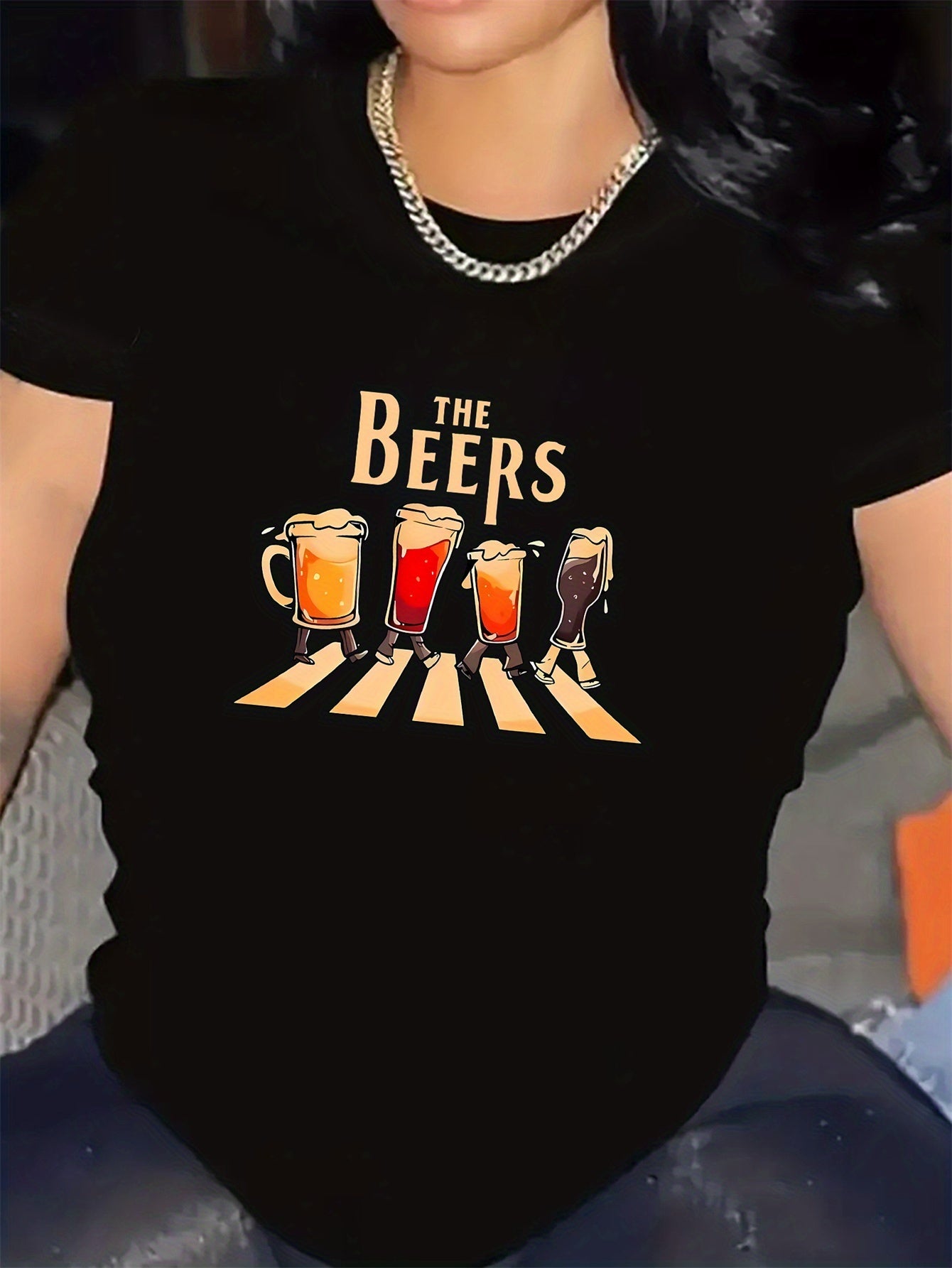 3D Digital Printed Casual Round Neck Short Sleeved Shirt