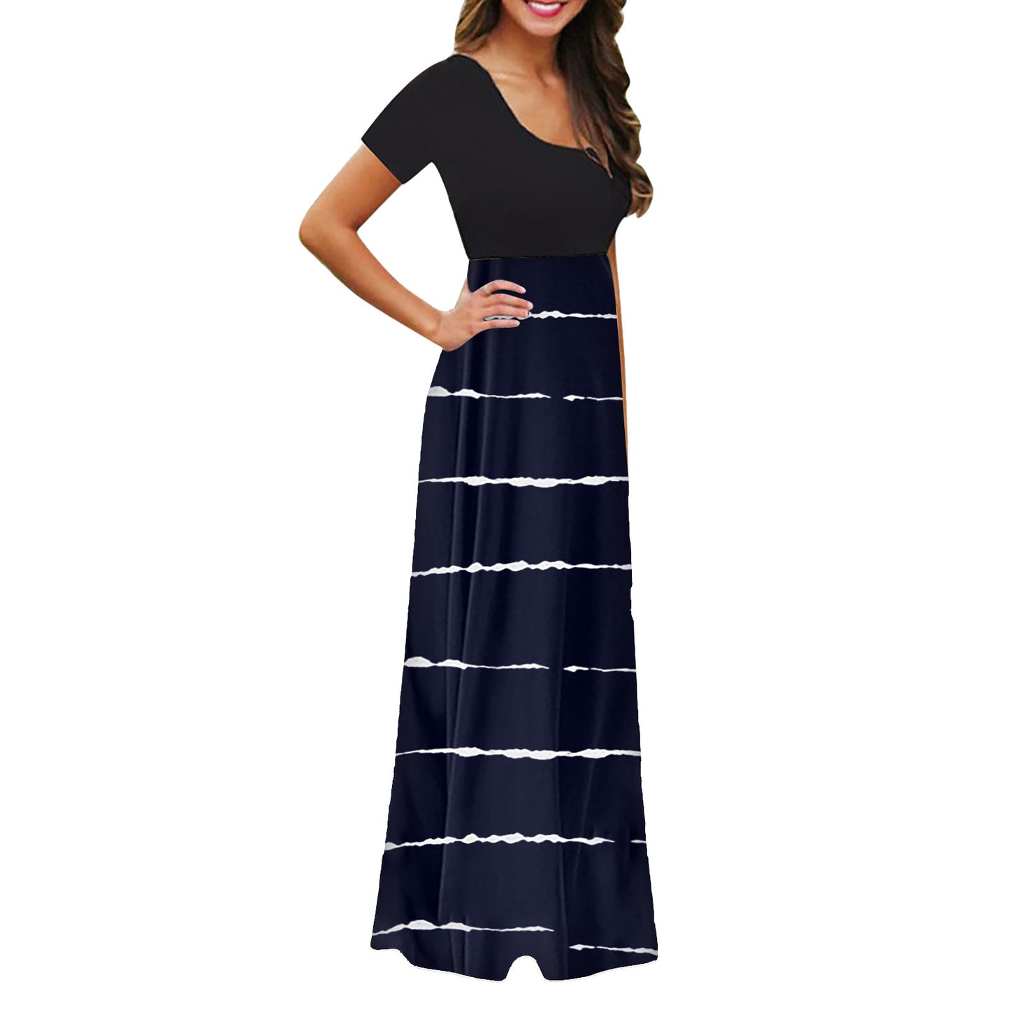 Fashion Sling Print Maxi Dress