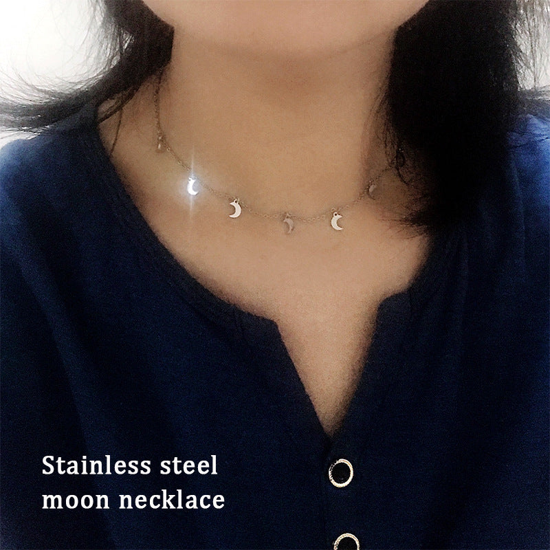 Female Stainless Steel Star Small Pendant Necklace - Chic Angle