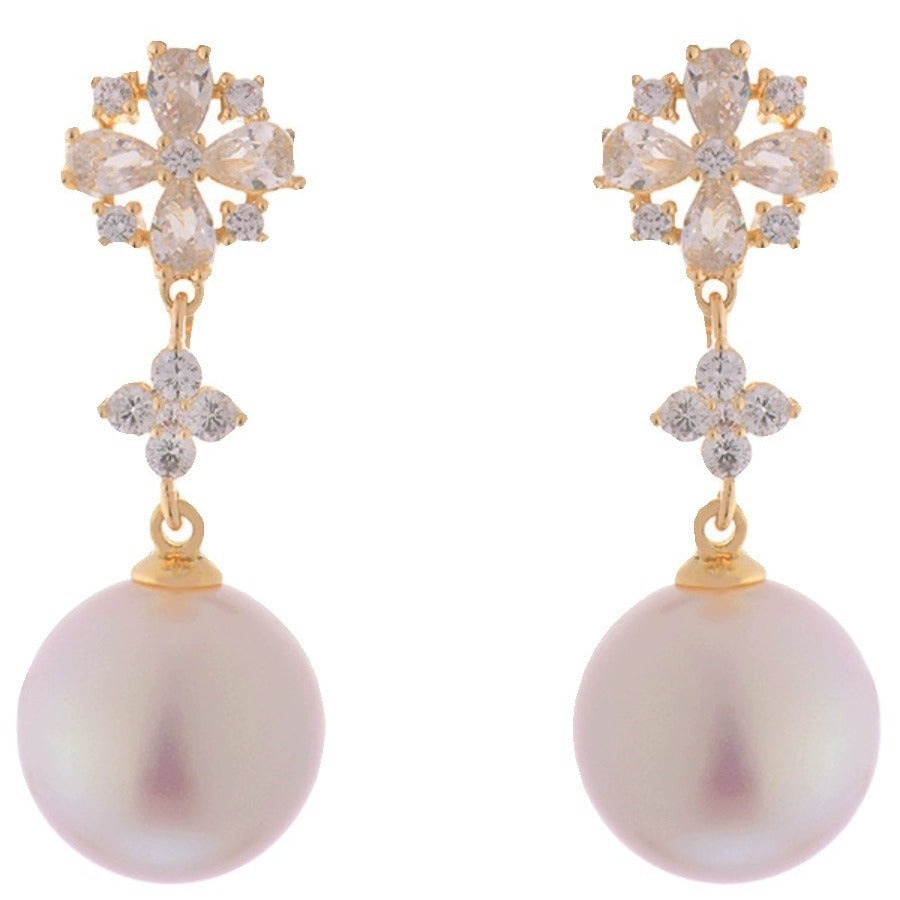 Retro Minority Shining Pearl Stud Earrings