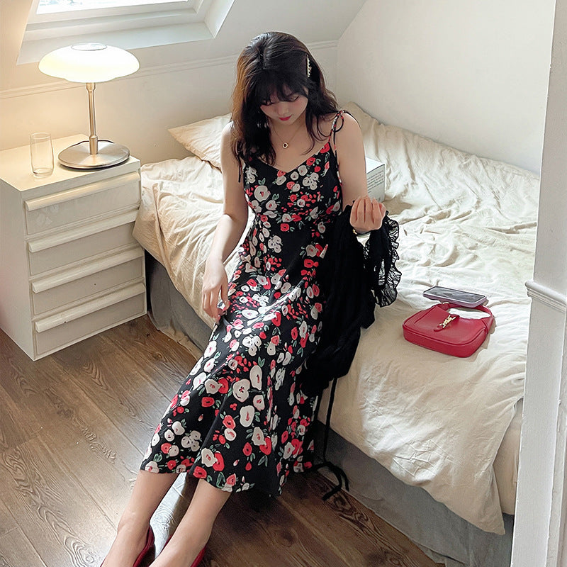 Temperament Knee-length Floral Dresses