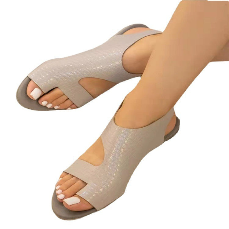 Summer Ladies Casual Flat Plus Size Beach Resort Sandals