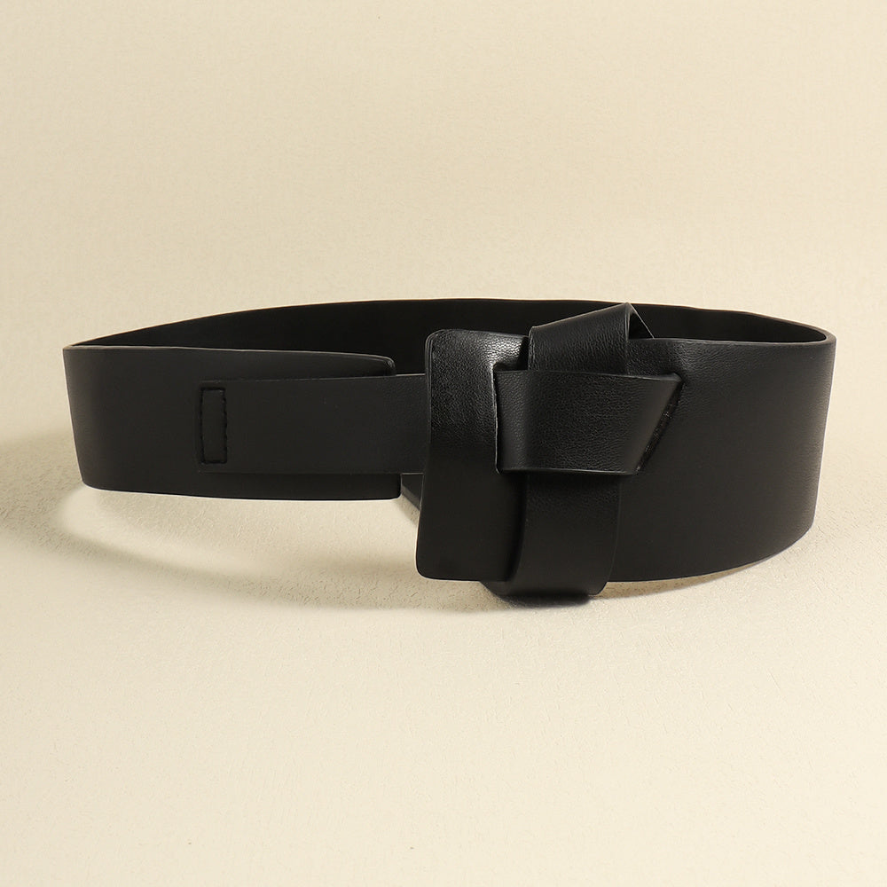 Fashion Women's Wide Belt No Punch Belt Decorative Coat Western Dress Waist Wide Belt