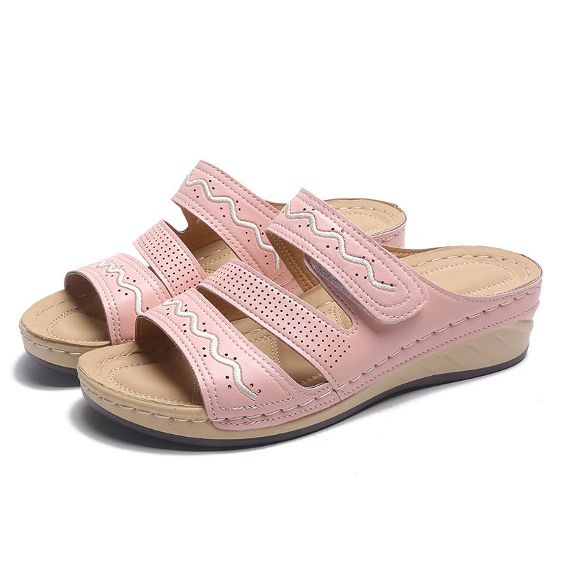 Women's Retro Wedge And Wispy Large Size Casual Sandals