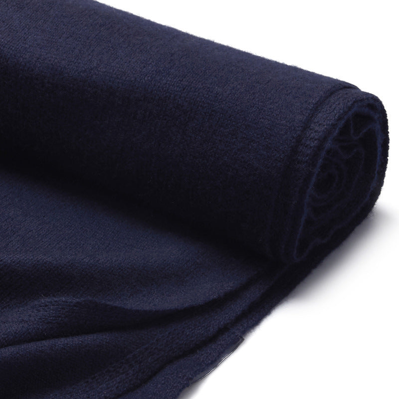 High-end Cashmere Scarf Women Double-sided Solid Color