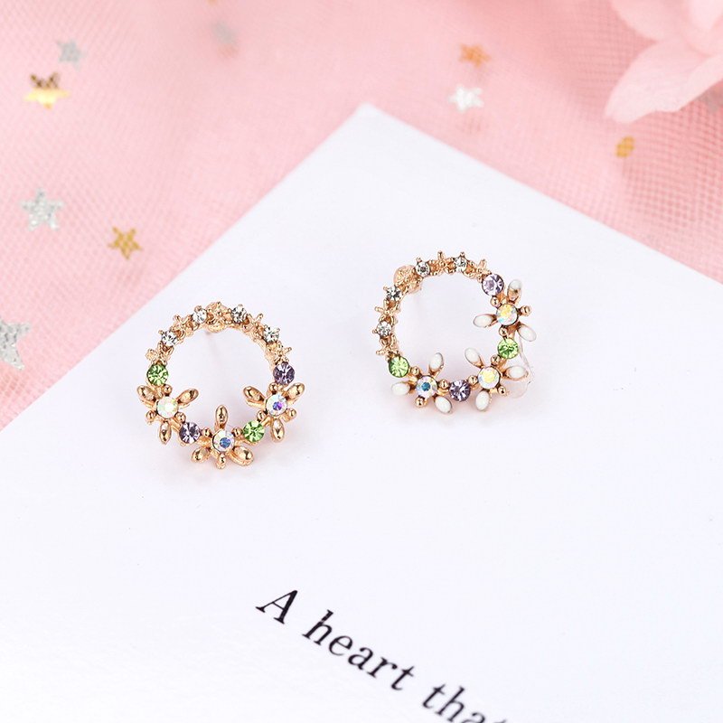 European And American Style Wreath Earrings
