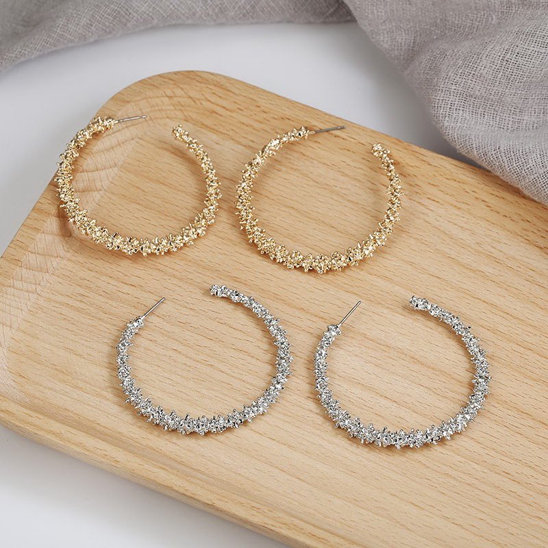 European And American Style Circle Burr Earrings