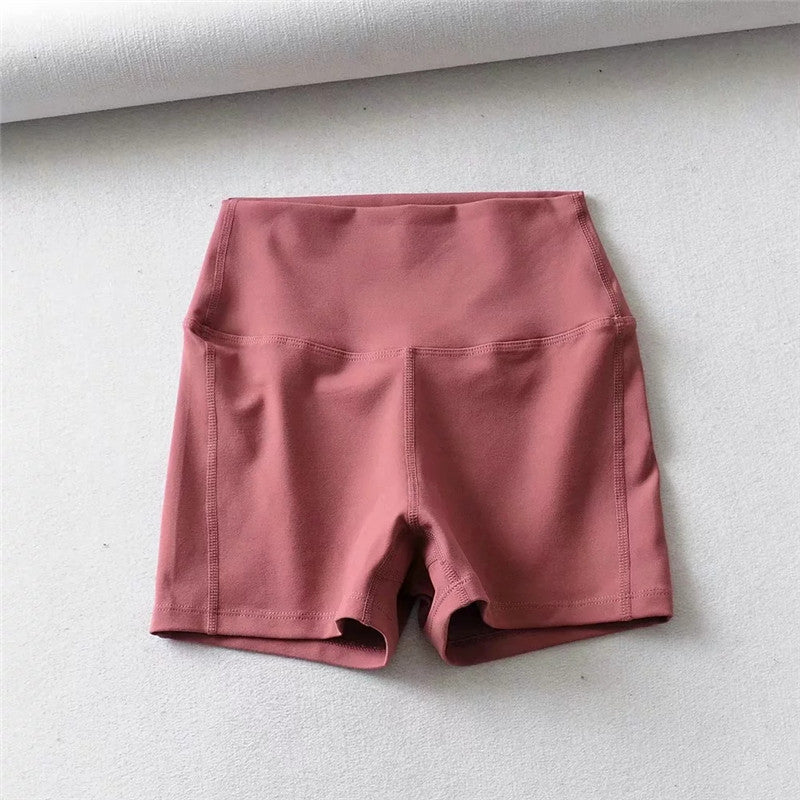 High waist ladies yoga shorts