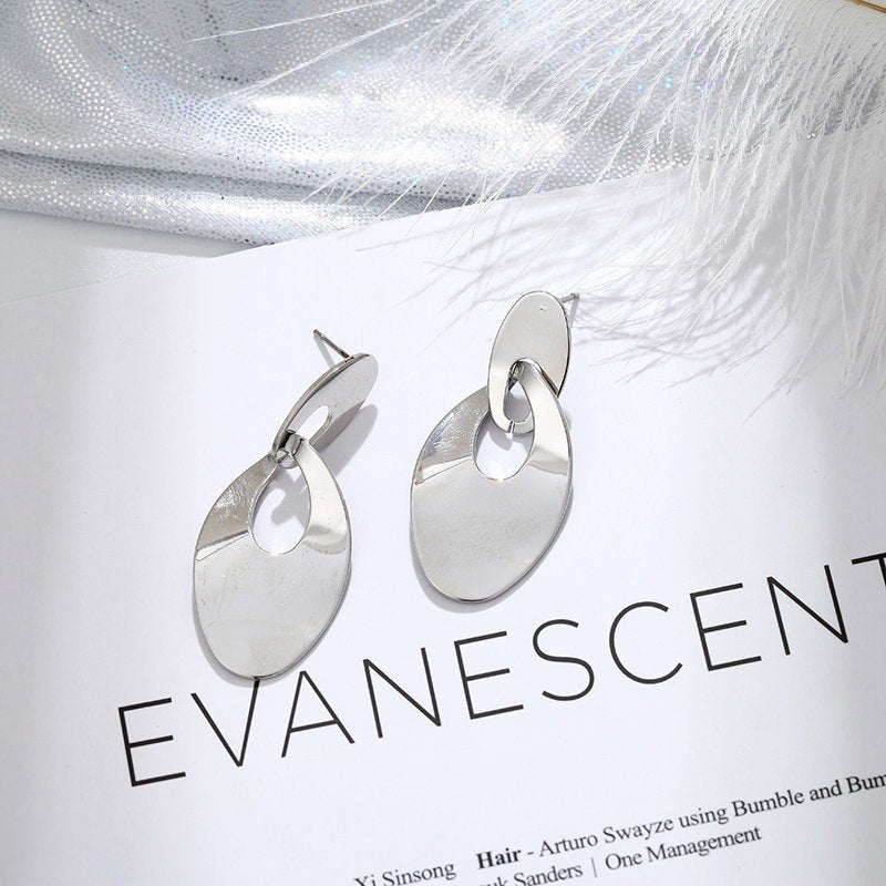 Hollow Double Hoop Earrings