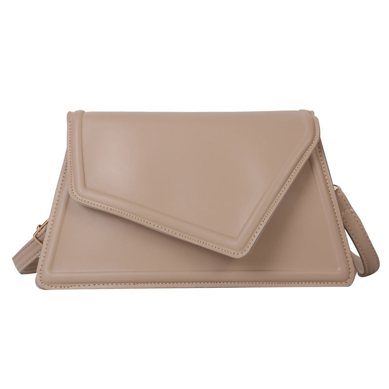 Women's Simple Textured Fashion Solid Color Shoulder Messenger Bag