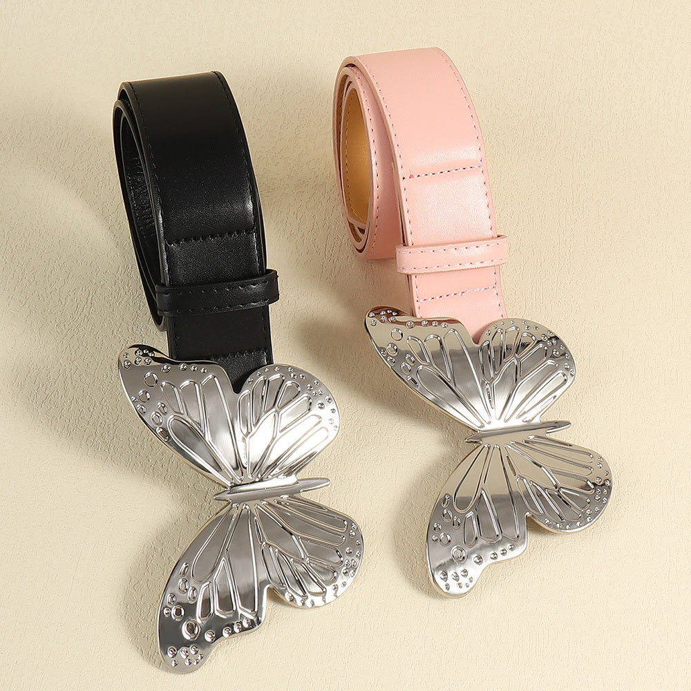 Women's Metal Large Butterfly Belt Simple Vintage Belt Sweet Trend Accessory